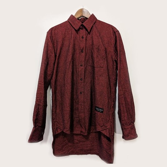 RAISED BY WOLVES - Two-length thick cotton red shirt - Picture 1 of 7
